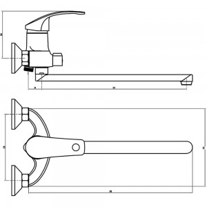 Смеситель для ванны СоюзКран SK08-P106 567-078 