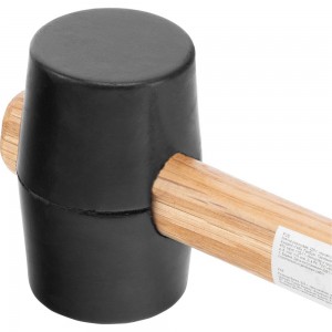 Резиновая киянка SPARTA 225 г, черная резина, деревянная рукоятка 111305