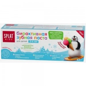 Детская зубная паста SPLAT KIDS 2-6 FRUIT ICE-CREAM фруктовое мороженое 50 мл 112.12035.0101