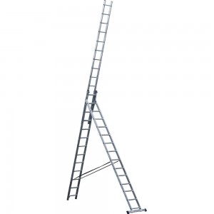 Универсальная усиленная трехсекционная лестница STAIRS 14 ступеней ALP 314