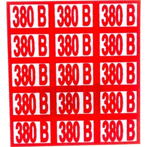 Указатель напряжения 380В Стандарт Знак Z06 10x15 мм, пленка ПП, блок по 15 шт 00-00035384