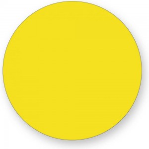 Знак безопасности Желтый круг на двери Стандарт Знак И16, D-150 мм, пленка, плоттерная резка 00-00010687