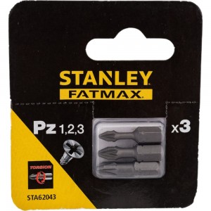 Биты FATMAX TORSION PZ1, 2, 3x25 мм, 3 шт Stanley STA62043-XJ