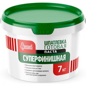Шпатлевка полимерная готовая Старатели Суперфинишная паста 7 кг 3277/3554
