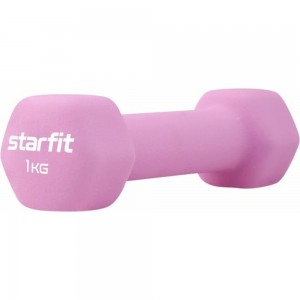 Неопреновая гантель Starfit DB-201 1 кг, розовый пастель УТ-00018829