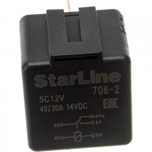 Реле 5-контактное StarLine SL 5C 12V, с держателем 12В, 150мА 1012661