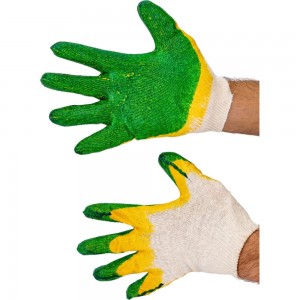 Хлопчатобумажные перчатки с латексным покрытием STARTUL ЛЮКС размер 9 ST7199