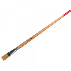 Круглая тонкая кисть STAYER UNIVERSAL-STANDART, светлая натуральная щетина, деревянная ручка, №18 x 20мм 0124-18