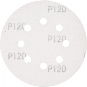 Круг из абразивной бумаги перфорированный 125 мм №120 5 шт. STAYER 3580-125-120