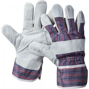 Комбинированные кожаные перчатки STAYER из спилка, XL 1130-XL