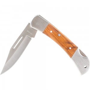 Складной нож STAYER с деревянными вставками большой 47620-2_z01
