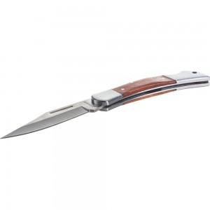 Складной нож STAYER с деревянными вставками средний 47620-1_z01