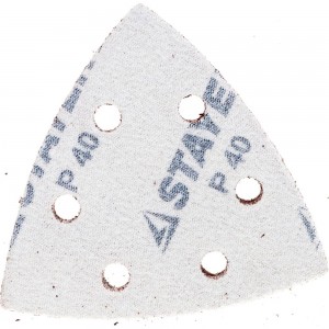 Треугольник шлифовальный универсальный на велкро основе 6 отверстий Р40 93x93x93 мм 5 шт. STAYER 35460-040