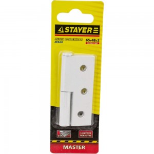 Дверная разъемная петля STAYER Master цвет белый левая 65 мм 37613-65-2L