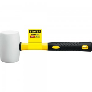 Резиновая белая киянка с фибергласовой ручкой 680г STAYER PROFI 20533-680
