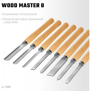 Набор ручных резцов по дереву STAYER Wood Master 8 шт. 1836