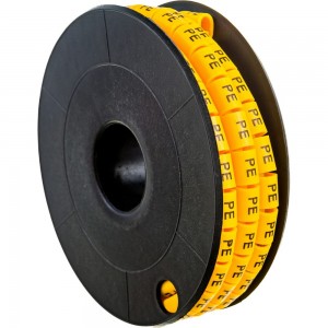 Кабель-маркер STEKKER PE для провода сеч.4мм, желтый, CBMR40-PE 39122