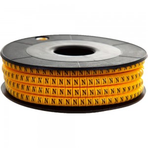 Кабель-маркер STEKKER N для провода сеч.2,5мм, желтый, CBMR25-N 39108