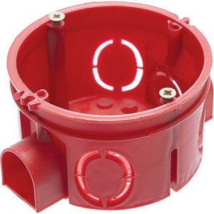 Подрозетник с кабель-каналом для сплошных стен STEKKER красный, EBX20-01-1 A3A647-003 39293