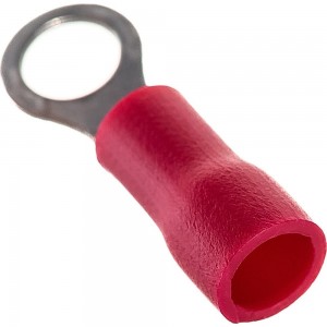 Кольцевой изолированный наконечник STEKKER М4 0,5-1,5 - 0,6 мм, красный 39368