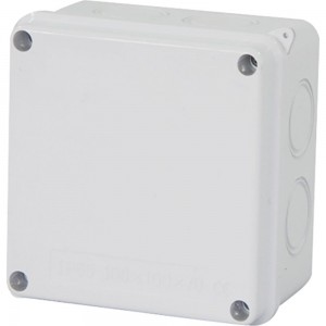 Разветвительная коробка STEKKER EBX31-02-65, 7 выбивных отверстий, IP65, светло-серая 39558