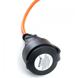 1-местный удлинитель-шнур на рамке STEKKER с заземлением HM04-01-50, 3х1,0мм2, 50м, 10А, Home, оранжевый 39630