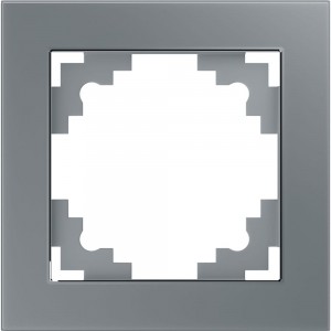 1-местная рамка STEKKER серия Катрин, GFR00-7001-03, серебро 39531
