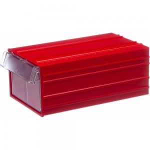 Пластиковый короб СТЕЛЛА-ТЕХНИК 140х250х100мм, С-2-красный-прозрачный