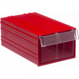 Пластиковый короб СТЕЛЛА-ТЕХНИК 140х250х100мм, С-2-красный-прозрачный