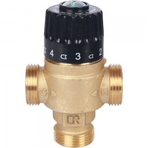 Термостатический смесительный клапан STOUT 3/4 НР, 30-65°С, KV 2.3 SVM-0125-236520