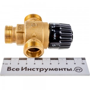 Термостатический смесительный клапан STOUT 3/4 НР, 30-65°С, KV 2.3 SVM-0125-236520