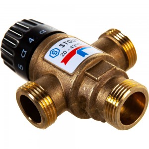 Термостатический смесительный клапан STOUT 3/4 НР, 20-43°С, KV 1.6 SVM-0120-164320