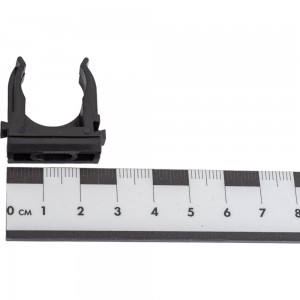 Крепеж-клипса для труб Строитель черная, д20, 100 шт. PR13.0395