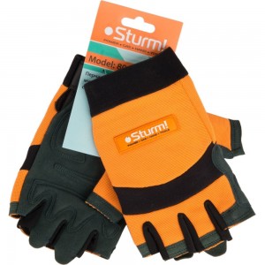 Рабочие мужские перчатки с обрезанными пальцами Sturm р.M 8054-02-M