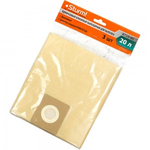 Бумажные мешки для пылесосов VC7320 (3 шт; 20 л) Sturm VC7320-883