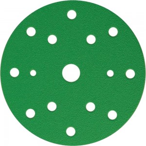 Круг шлифовальный FILM L312T (5 шт; 150 мм; на липучке; 15 отв; зелёный; P80) SUNMIGHT 53006R