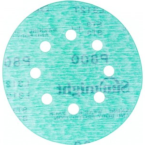 Круг шлифовальный FILM L312T+ (5 шт; 125 мм; на липучке; 8 отв; зелёный; P800) SUNMIGHT 53219R