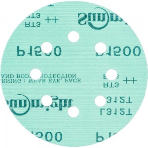 Круг шлифовальный FILM L312T+ (5 шт; 125 мм; на липучке; 8 отв; зелёный; P1500) SUNMIGHT 53222R