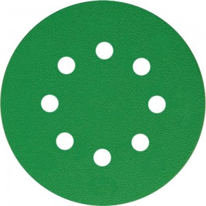 Круг шлифовальный FILM L312T (5 шт; 125 мм; на липучке; 8 отв; зелёный; P600) SUNMIGHT 53218R
