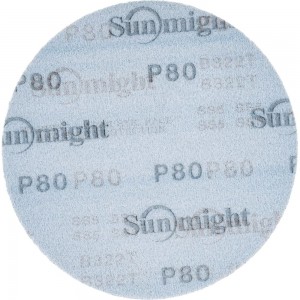 Круг шлифовальный на бумаге B322 (150 мм; без отверстий; Р80) SUNMIGHT 7930091772452