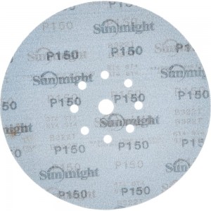 Круг шлифовальный на бумаге B322 (225 мм; 9 отверстий; Р150) SUNMIGHT 7930091773091