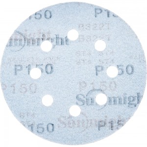 Круг шлифовальный на бумаге B322 (125 мм; 8 отверстий; Р150) SUNMIGHT 7930091772681
