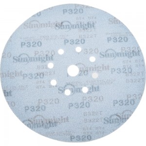 Круг шлифовальный на бумаге B322 (225 мм; 9 отверстий; Р320) SUNMIGHT 7930091773145
