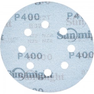 Круг шлифовальный на бумаге B322 (125 мм; 8 отверстий; Р400) SUNMIGHT 7930091772759