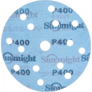 Круг шлифовальный на бумаге B322 (150 мм; 15 отверстий; Р400) SUNMIGHT 7930091772155
