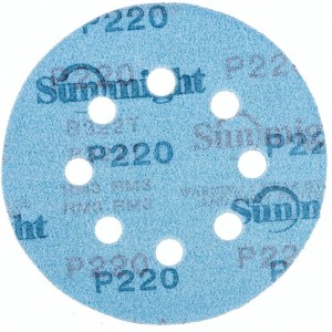 Круг шлифовальный на бумаге B322 (125 мм; 8 отверстий; Р220) SUNMIGHT 7930091772704