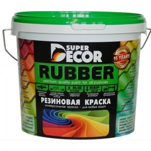 Резиновая краска SUPER DECOR 00 белоснежная, 3 кг 4630024700059