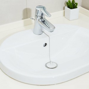 Пробка для ванн, раковин СУПРИМПЛАСТ белая, диаметром 40 мм, с латунной цепочкой 1DVR40_02_02Z50H