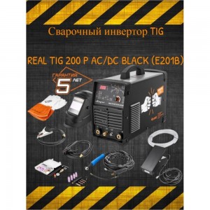 Сварочный инвертор Сварог TIG 200 P AC/DC REAL E201B Black маска+педаль+перчатки 99292
