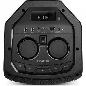 Портативная колонка SVEN АС PS-710 черная, 100 Вт, TWS, Bluetooth, FM, USB, microSD, LED-дисплей, 4400 мА*ч SV-021696